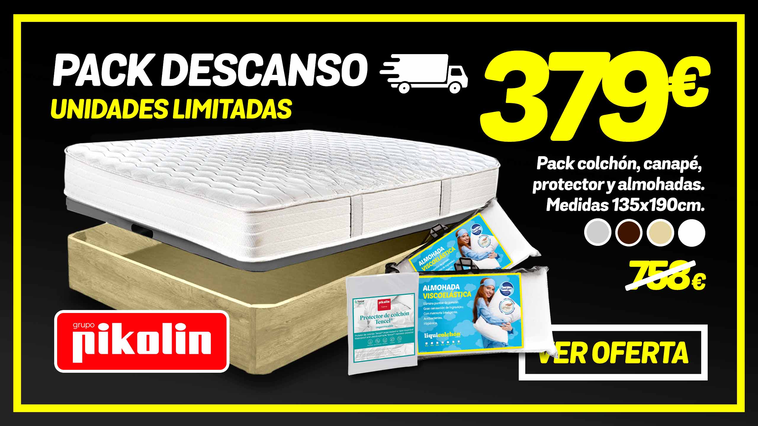 pack colchon canape en oferta